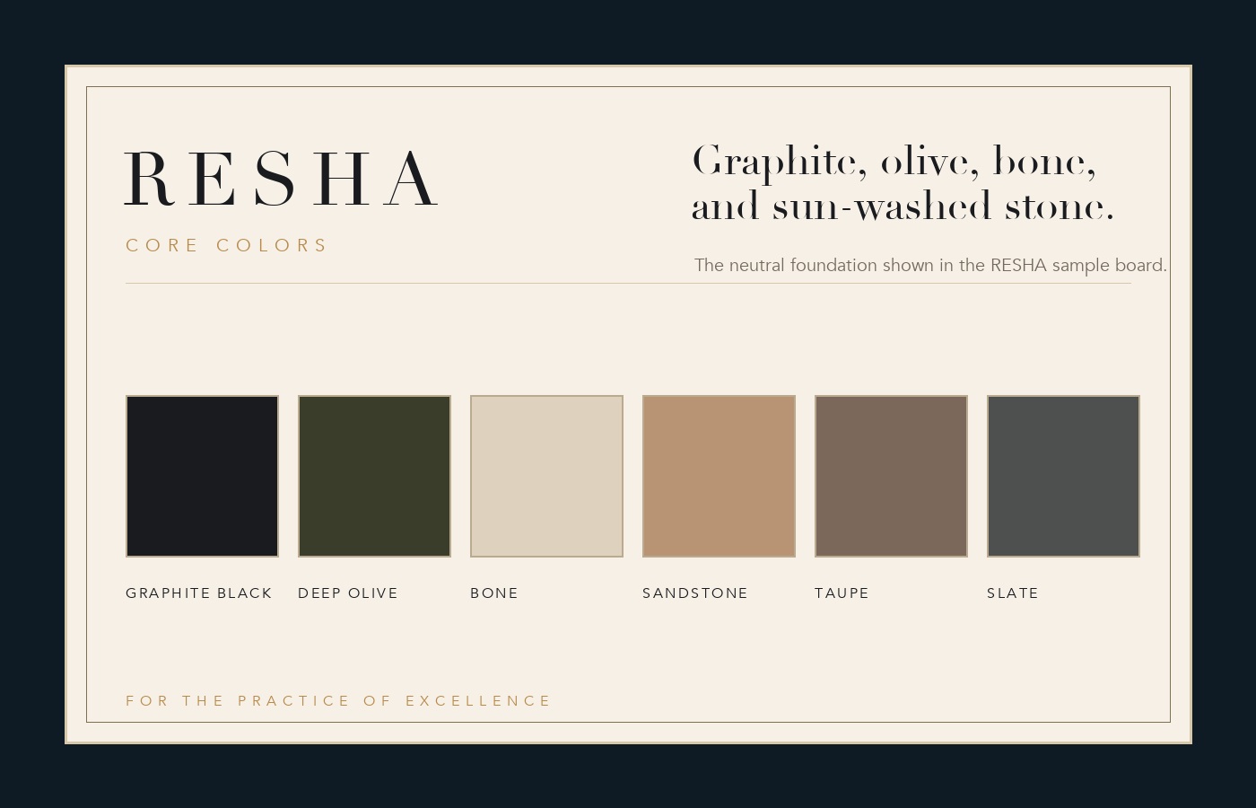 RESHA collection color palette