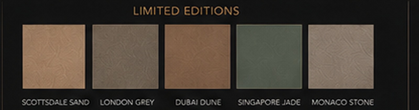 RESHA Limited Editions palette from the sample board